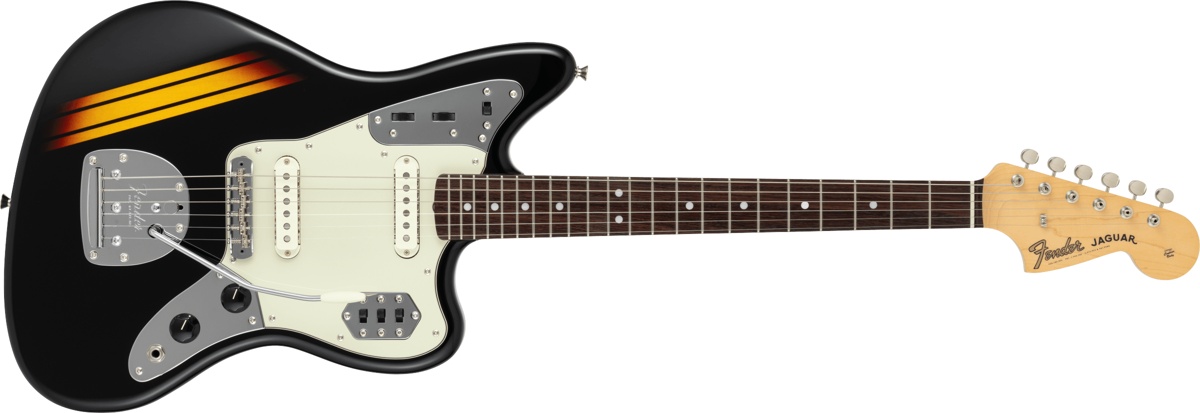 60s Jaguar Rosewood Fingerboard Competition Black / 3-Color Sunburst
