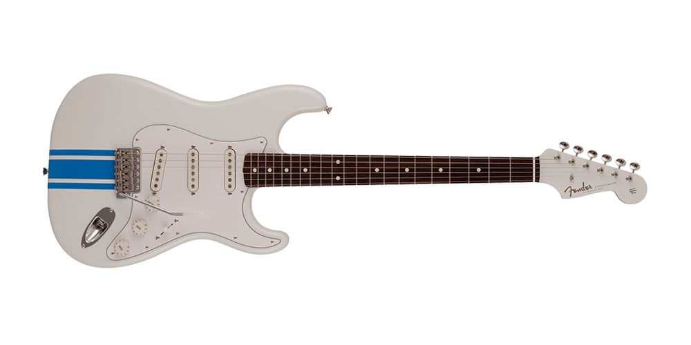 2023 Collection 60s Stratocaster - Rosewood Fingerboard Olympic White with Blue Competition Stripe