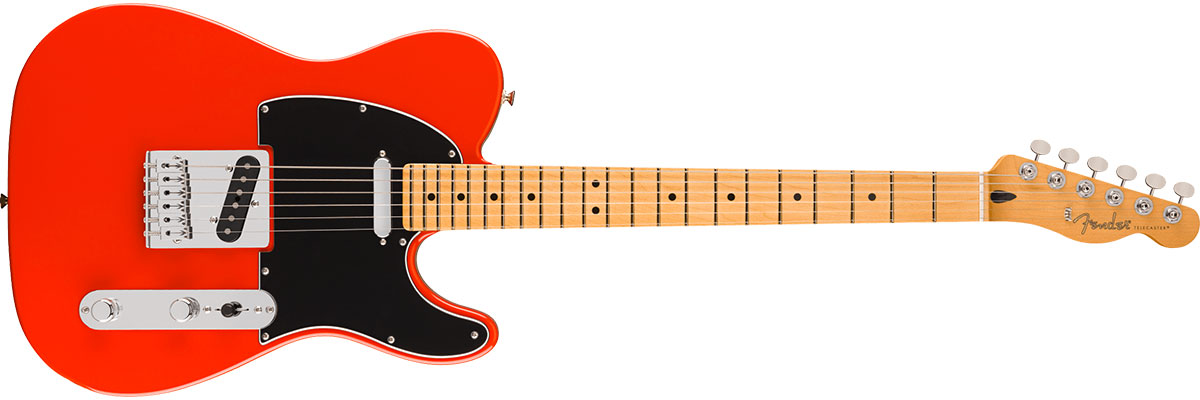 Player II Telecaster, Alder Body, Maple Fingerboard, Coral Red