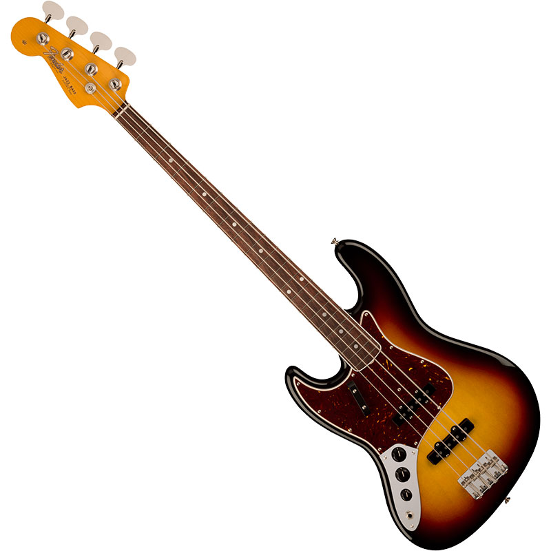 American Vintage II 1966 Jazz Bass Left-Hand, Rosewood Fingerboard, 3-Color Sunburst