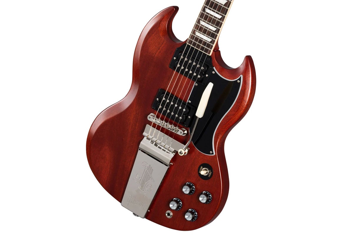 SG Standard 61 Maestro Vibrola Faded Vintage Cherry