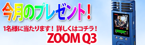 毎月厳選された楽器やアクセサリーが当たります！ 