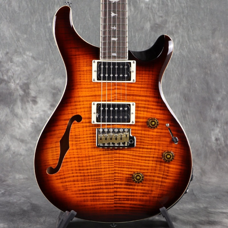 SE Custom 24 Semi-Hollow Piezo Orange Tiger Smokeburst