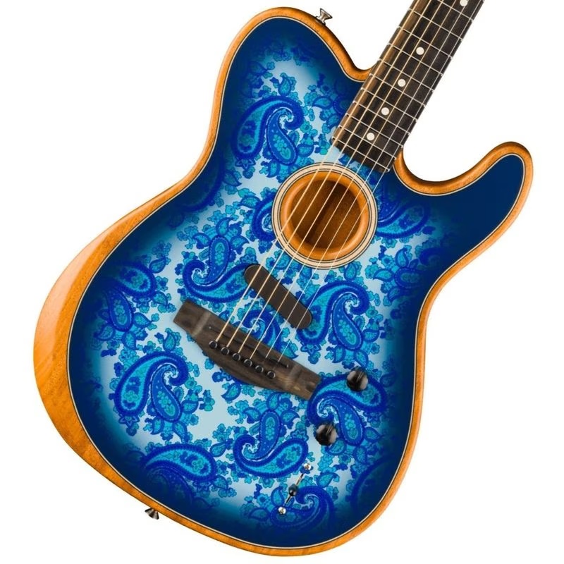 Fender American Acoustasonic Telecaster Blue Paisley ボディ